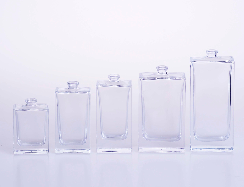 30ml 40ml 60ml 100ml Customized Flat Square Shaped Glass Perfume Bottle 