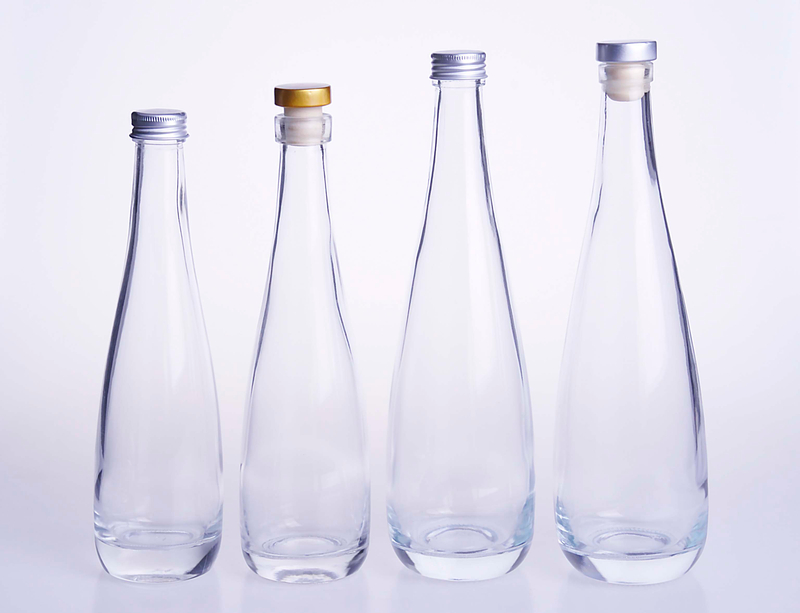 Crystal White Evian Shape Water Glass Bottle