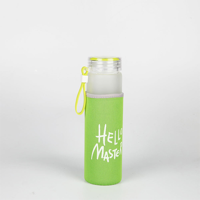 400ml Colorful Glass Water Bottle for Drinking