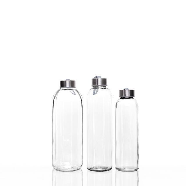 1000ml 1L Glass Water Bottle with Lid