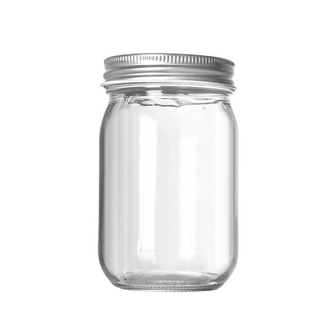 150ml 250ml 380ml 500ml 750ml Thick Round Clear Glass Storage Tank with Aluminum Lid