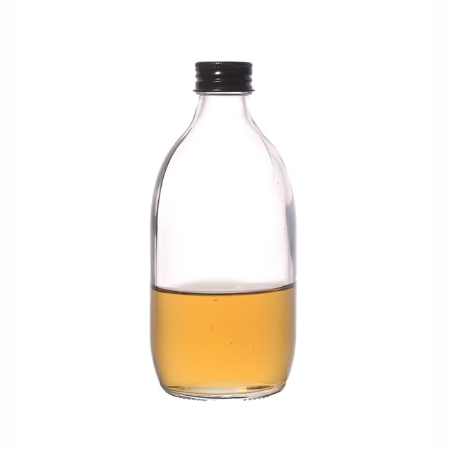 280ml 350ml 500ml Round Glass Beverage Bottle with Screw Lid